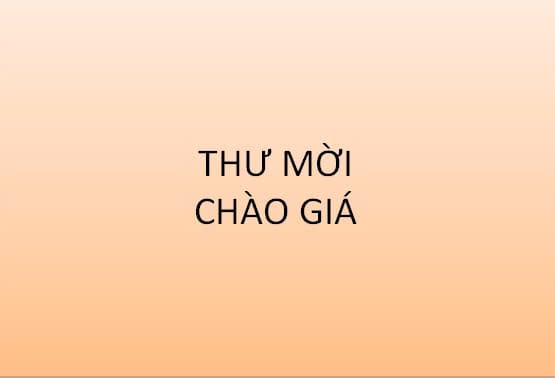 THƯ MỜI BÁO GIÁ THUỐC